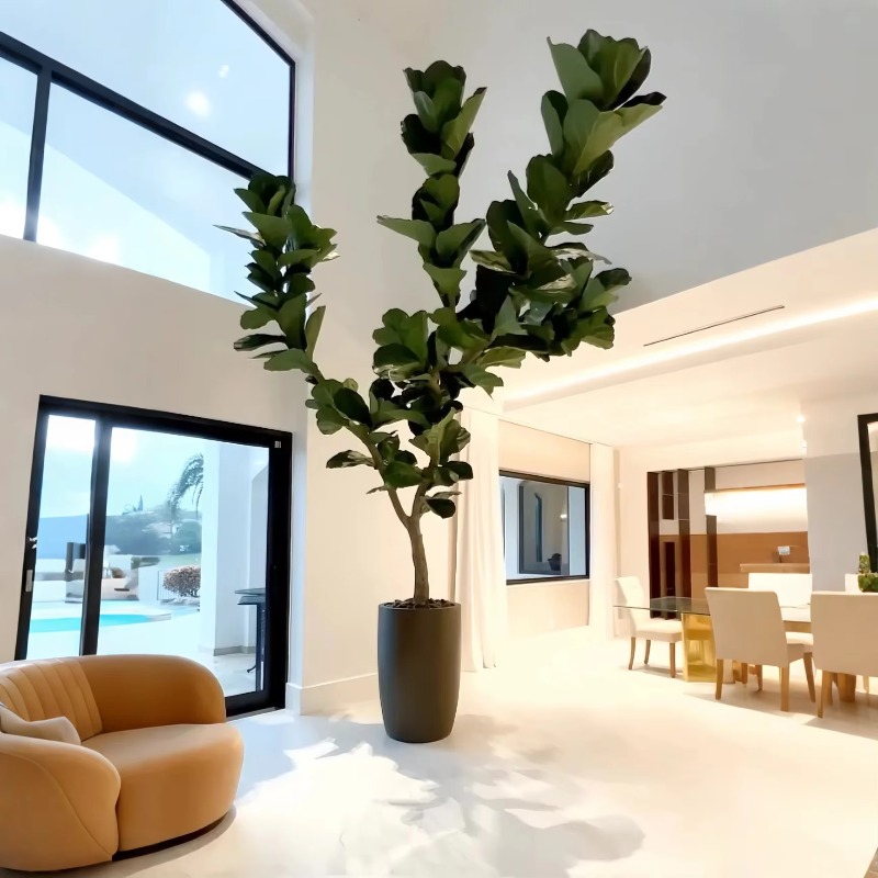 Ficus Lyrata Tree - Plantes artificielles plante en pot d'intérieur