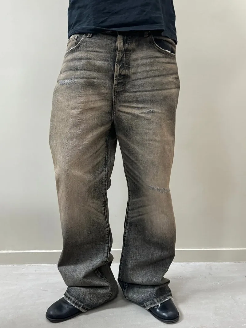 Jeans bootcut baggy délavés, u - Aglaonema Red avis et prix